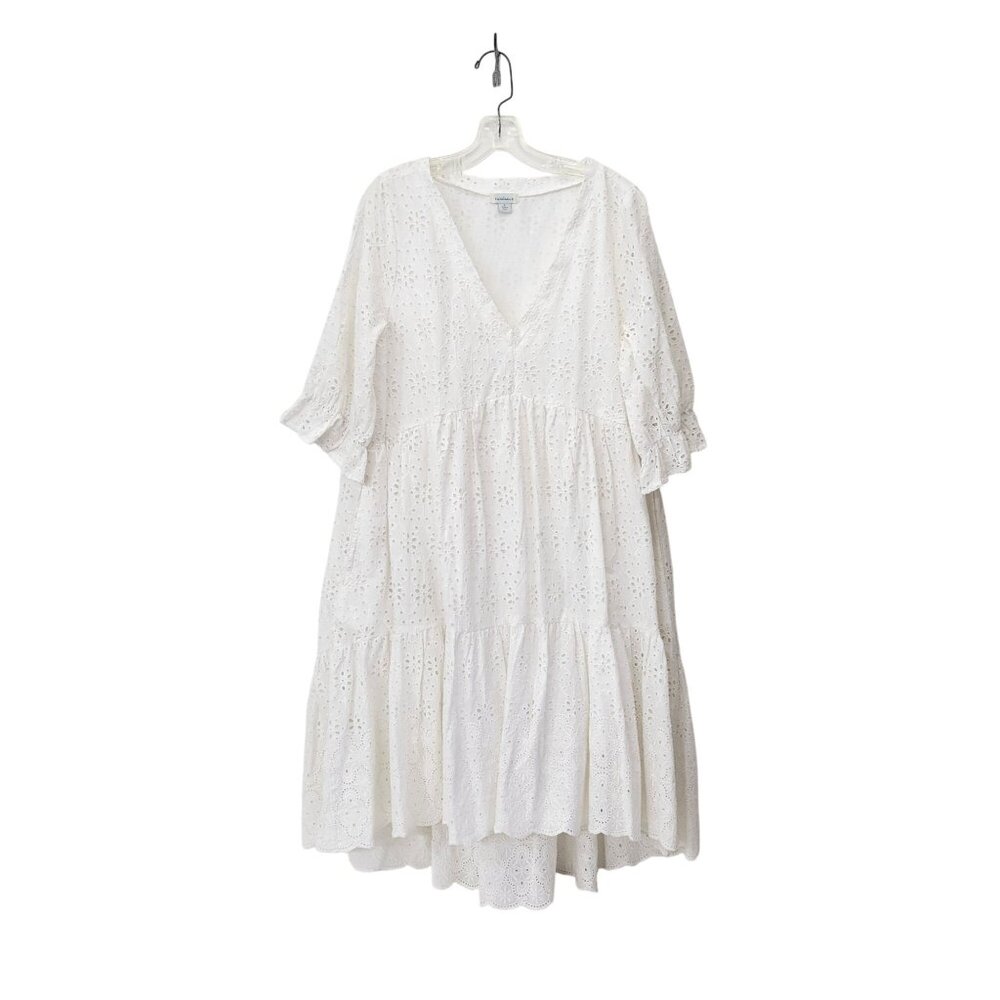 Sundance Jasmine White Eyelet Cotton Midi Dress Large India